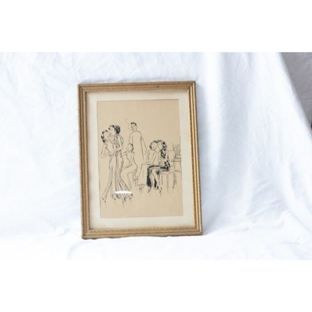 Vgt Friedrich Schiff MCM Art Deco Old Shanghai Modern Girls Queer Lithography - Picture 2 of 5